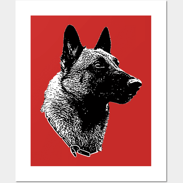 Belgian Malinois Wall Art by childofthecorn